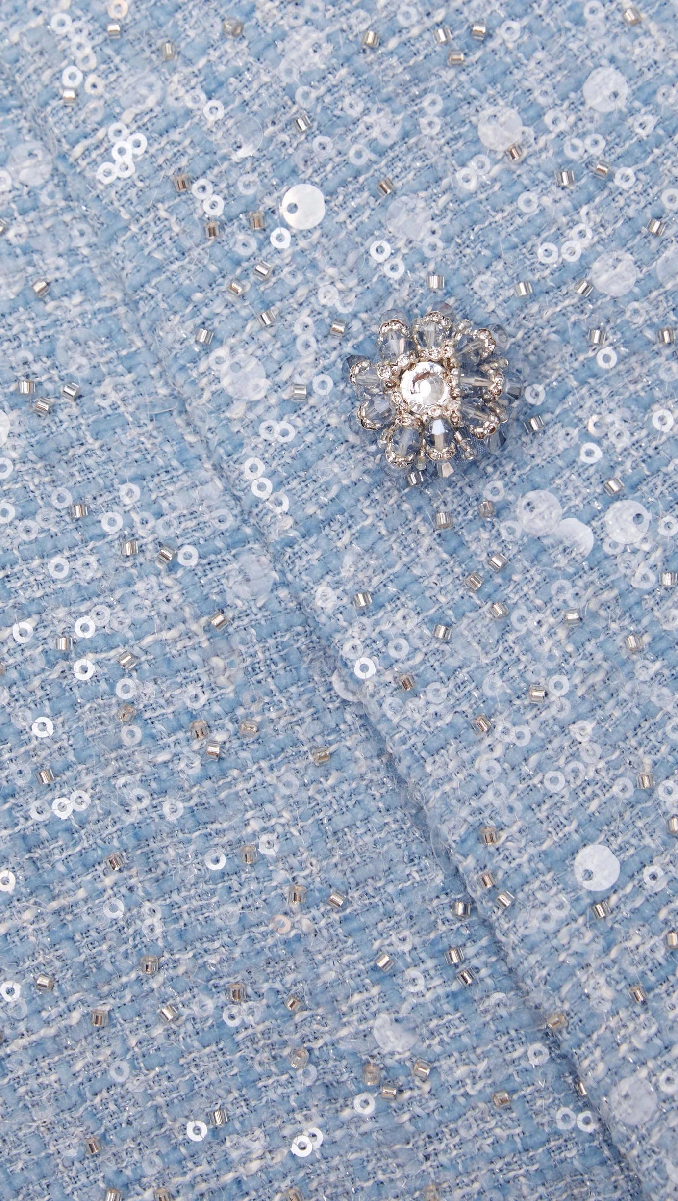 MINIGONNA BOUCLE CON PAILLETTES BLU 