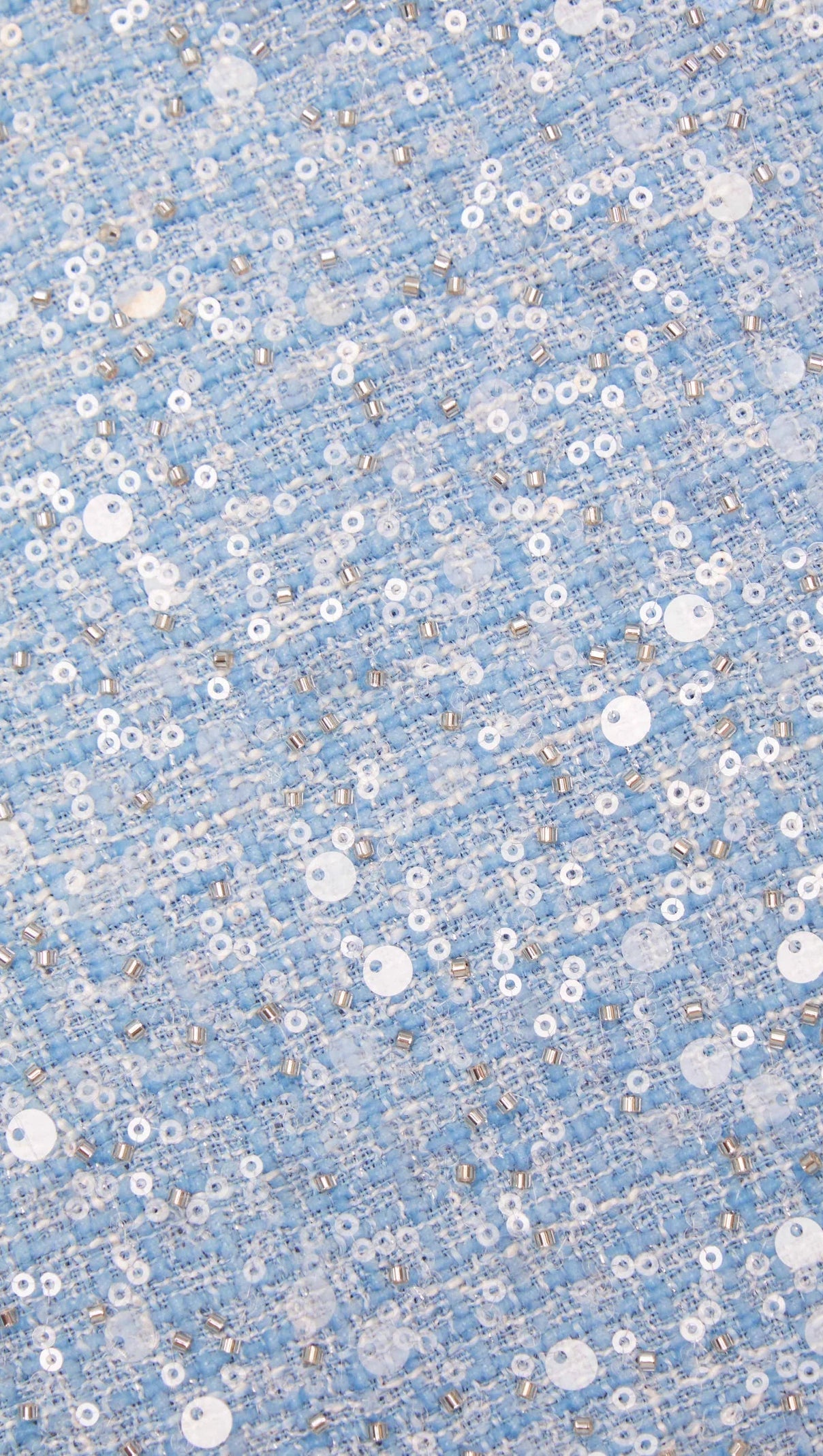 AIIZIE BLUE SEQUIN BOUCLE TOP - product image