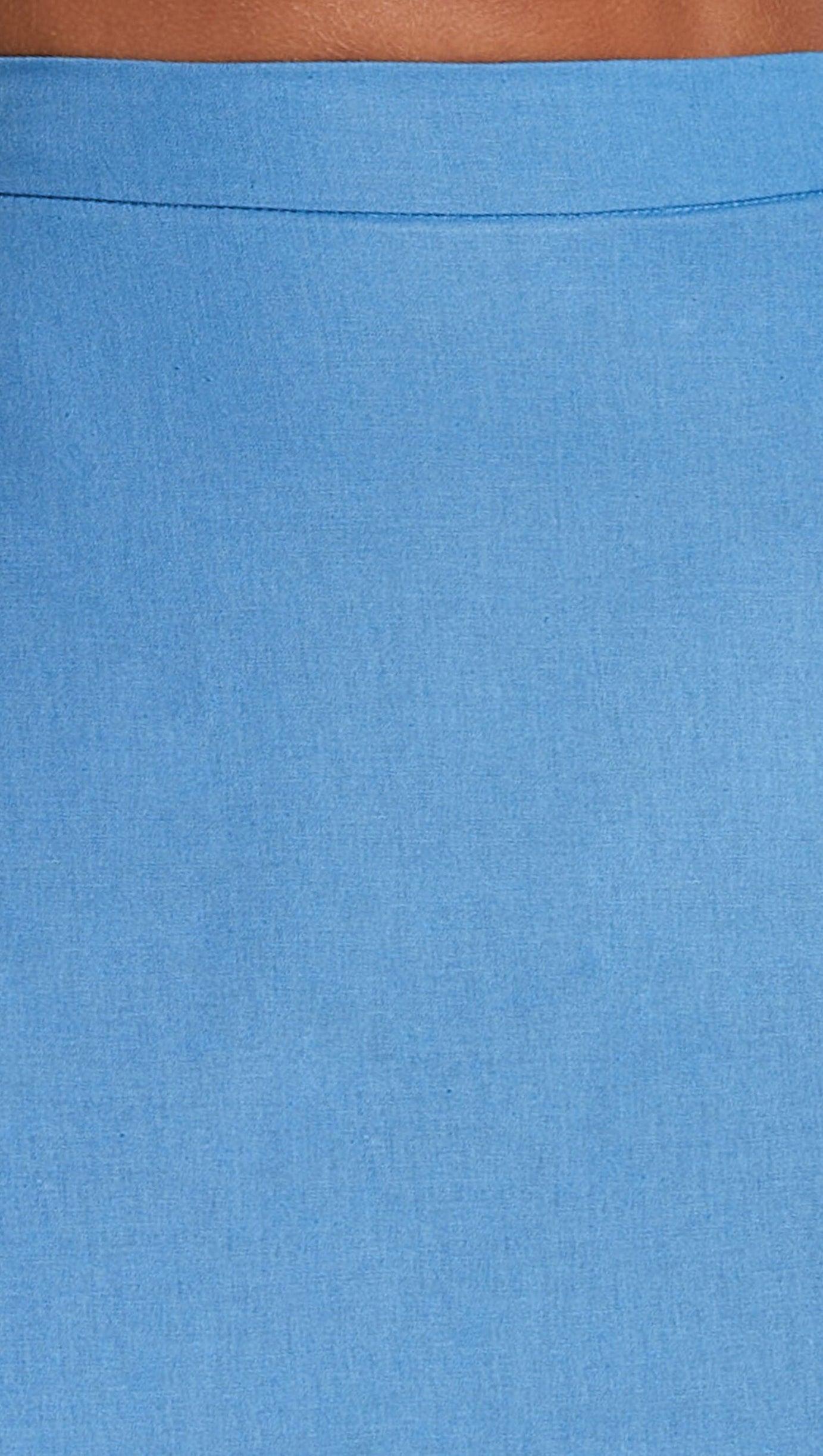 COMPLETO DUE PEZZI BLYTHE - MANICA CORTA CON ORLO ONDA E GONNA A TRAPEZIO IN BLU