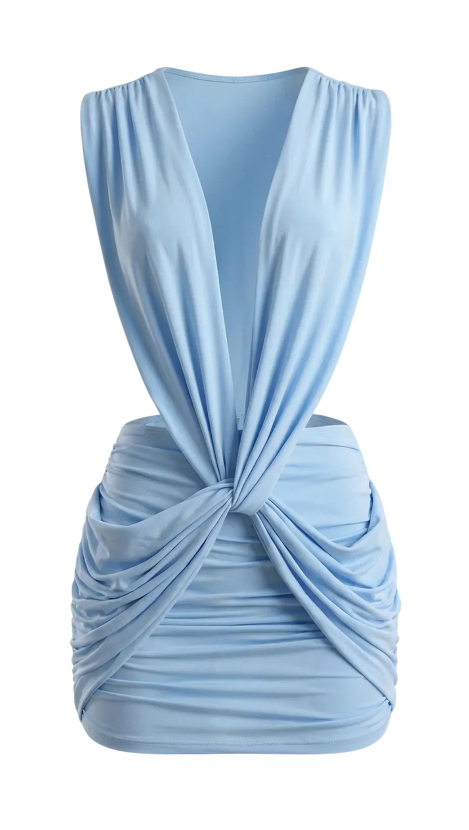 Boonea Draped Mini Dress - Blue