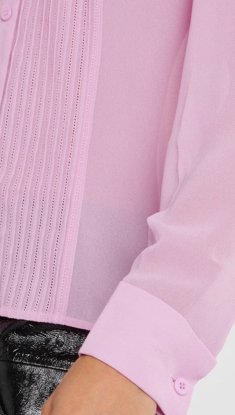CHIFFON PINTUCKED BLOUSE