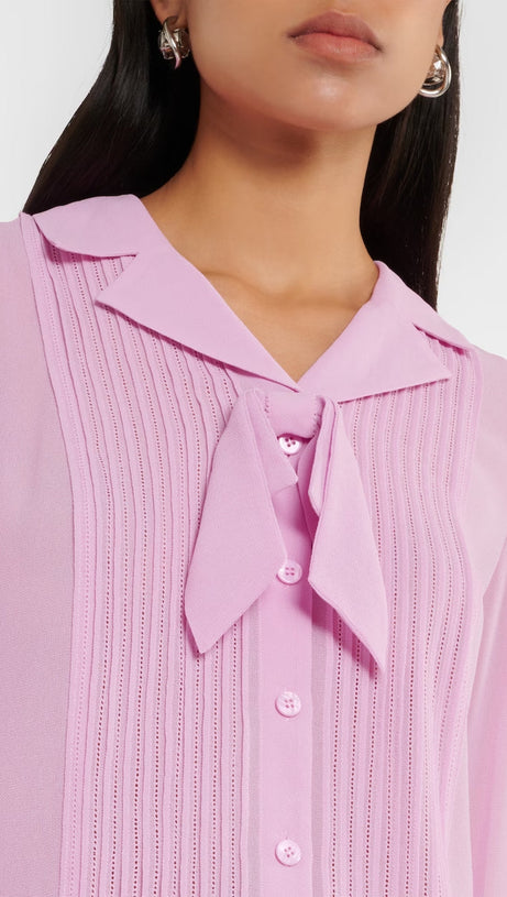 BLUSA IN CHIFFON ROSA 