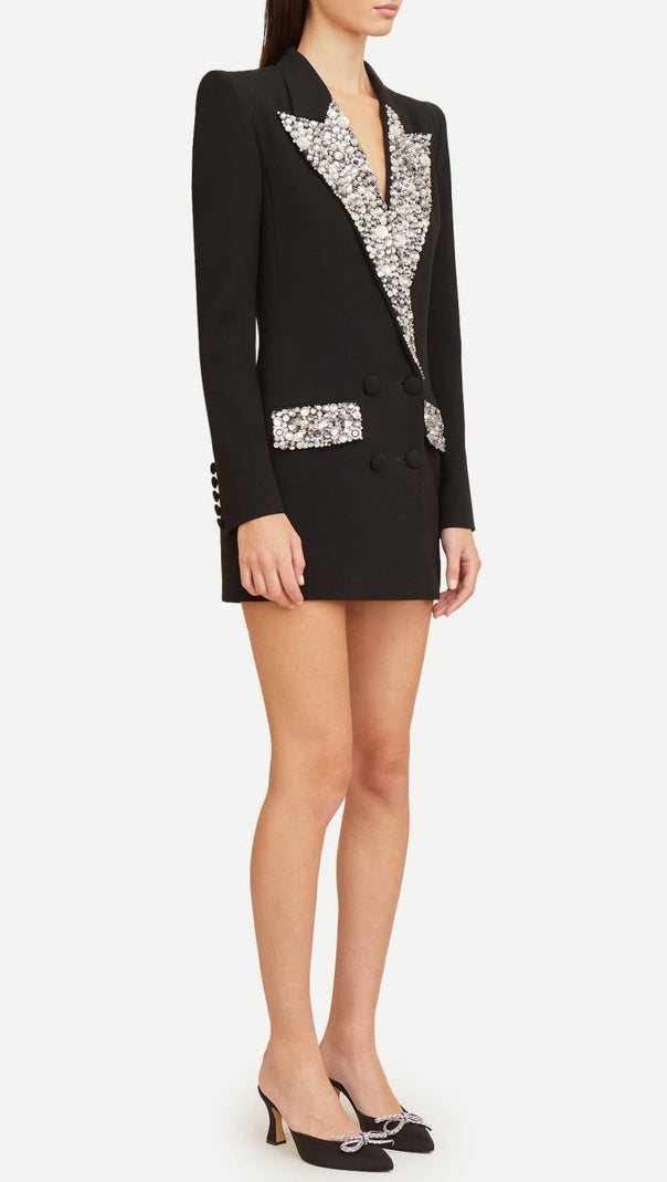 AIIZIE BROOKLYN DIAMANTE EMBELLISHED BLAZER DRESS - product image