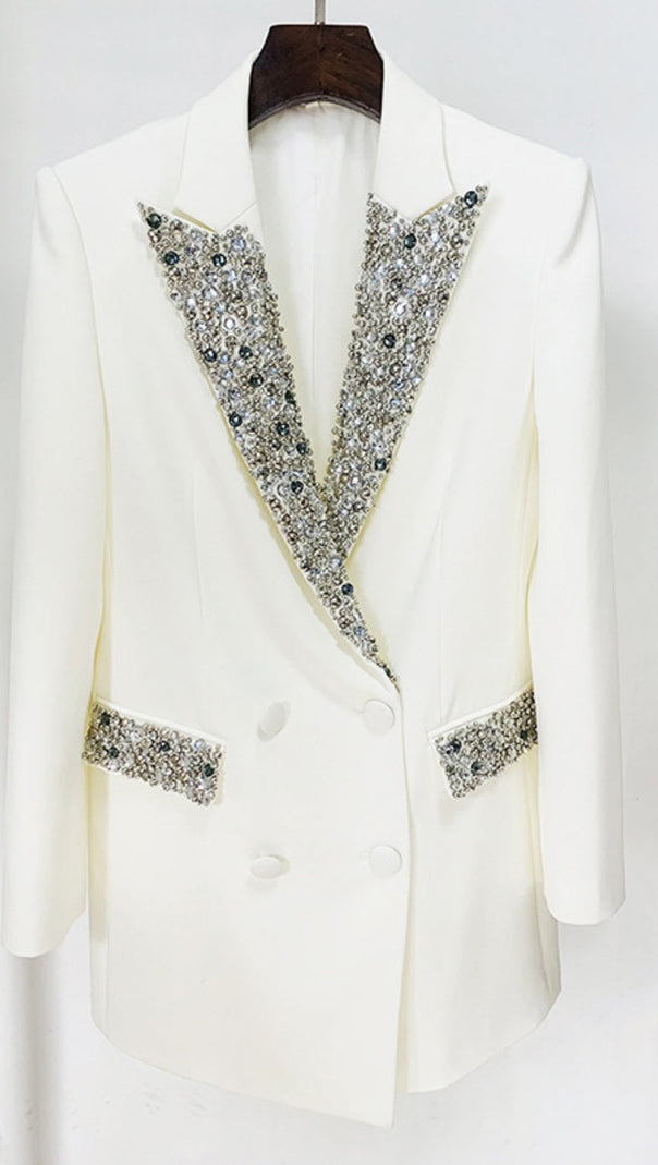 AIIZIE BROOKLYN DIAMANTE EMBELLISHED BLAZER DRESS - product image