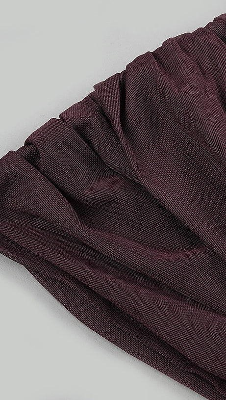 DEEP V RUCHED MESH MINI DRESS