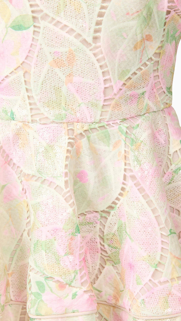AIIZIE KAREN FLORAL MINI DRESS IN MULTICOLOR - product image