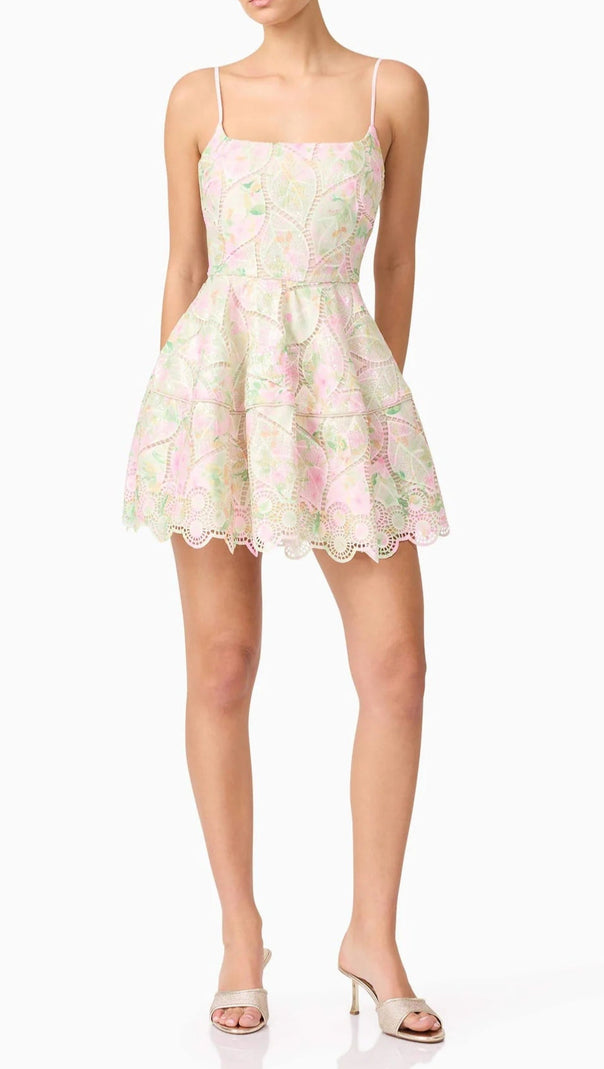 AIIZIE KAREN FLORAL MINI DRESS IN MULTICOLOR - product image