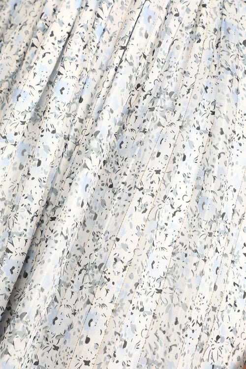 BUDDING LOVE MINI ABITO CON MANICHE A SBUFFO E TAGLIO A STAMPA FLOREALE BIANCA