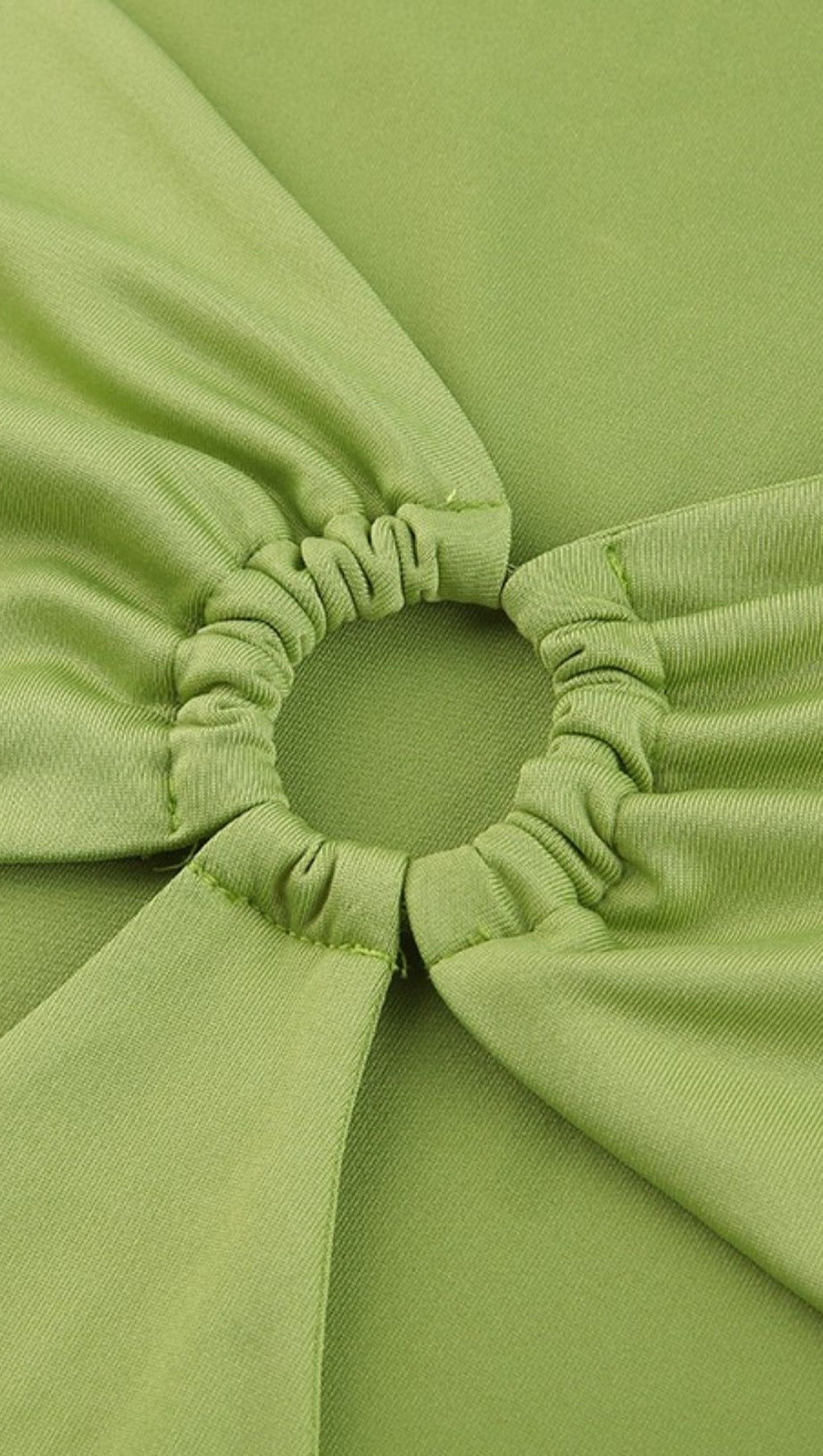 CAGE SLEEVE HOLLOW MINI DRESS IN GREEN