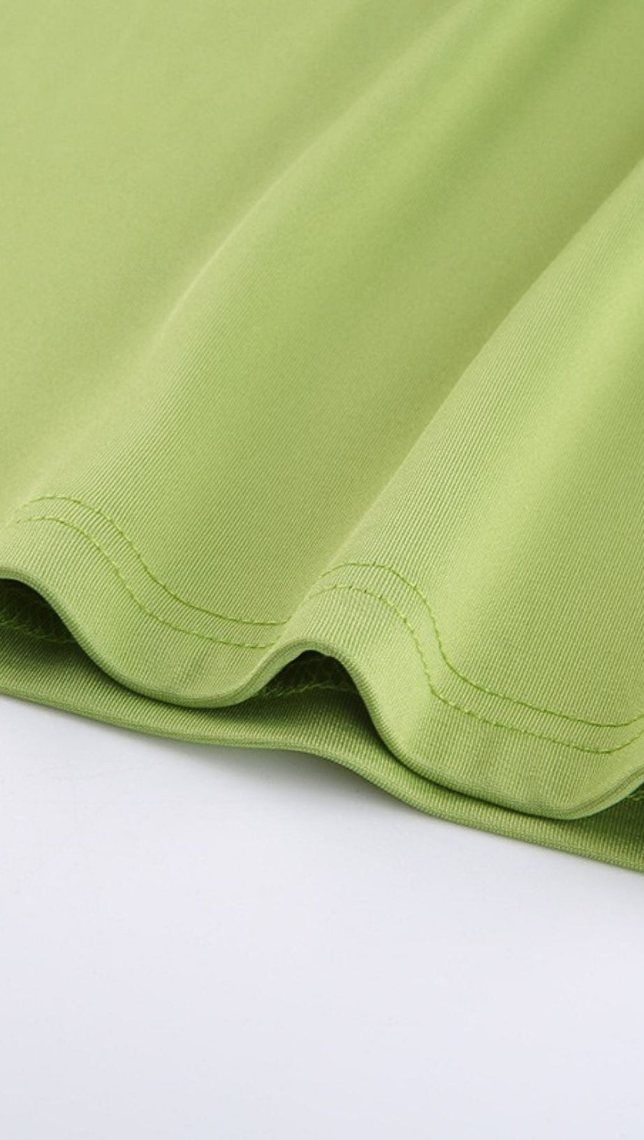 CAGE SLEEVE HOLLOW MINI DRESS IN GREEN