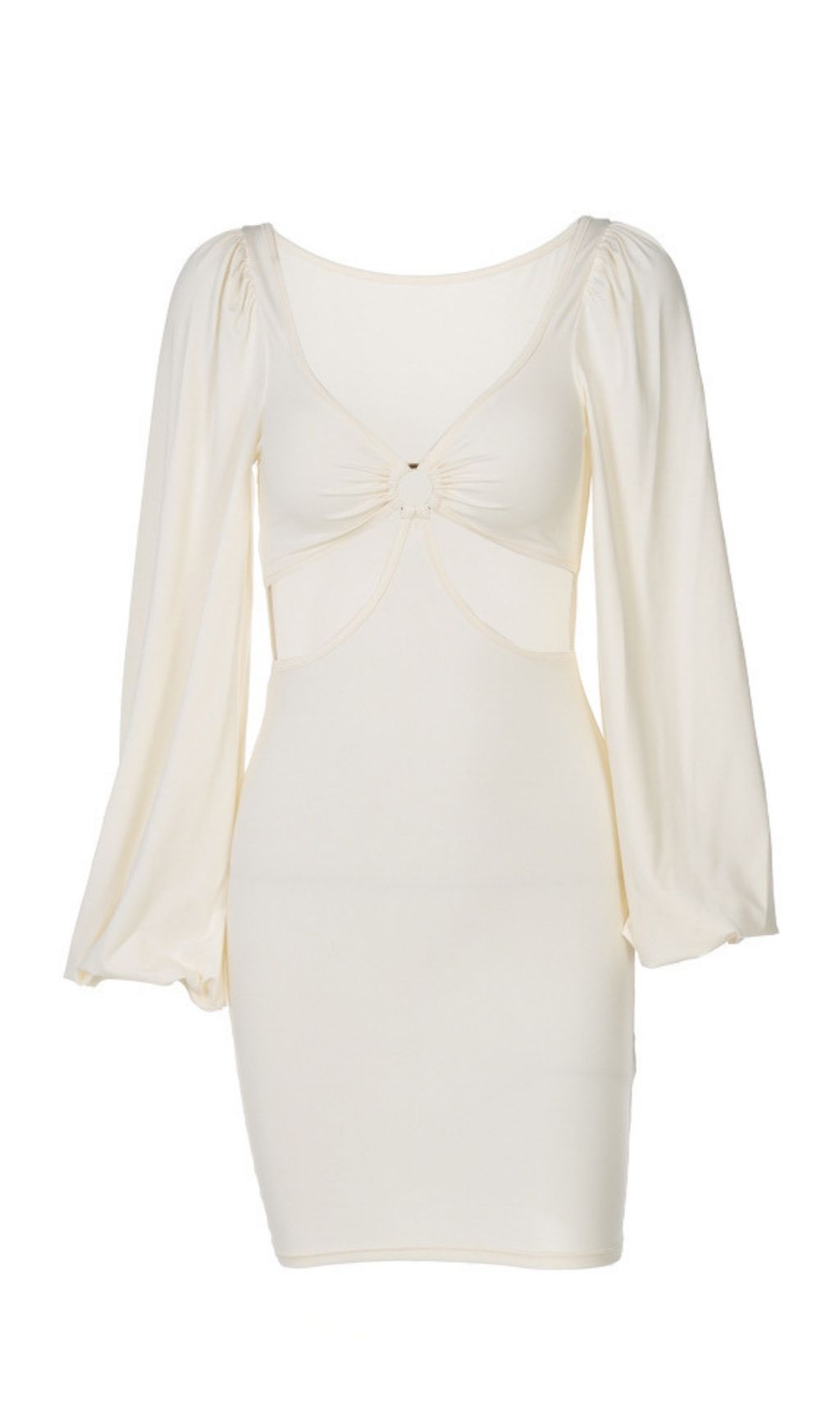 MINIKLEID MIT KÄFIGÄRMELN IN GRÜN 