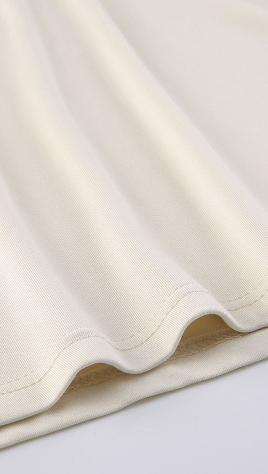 CAGE SLEEVE HOLLOW MINI DRESS IN IVORY WHITE