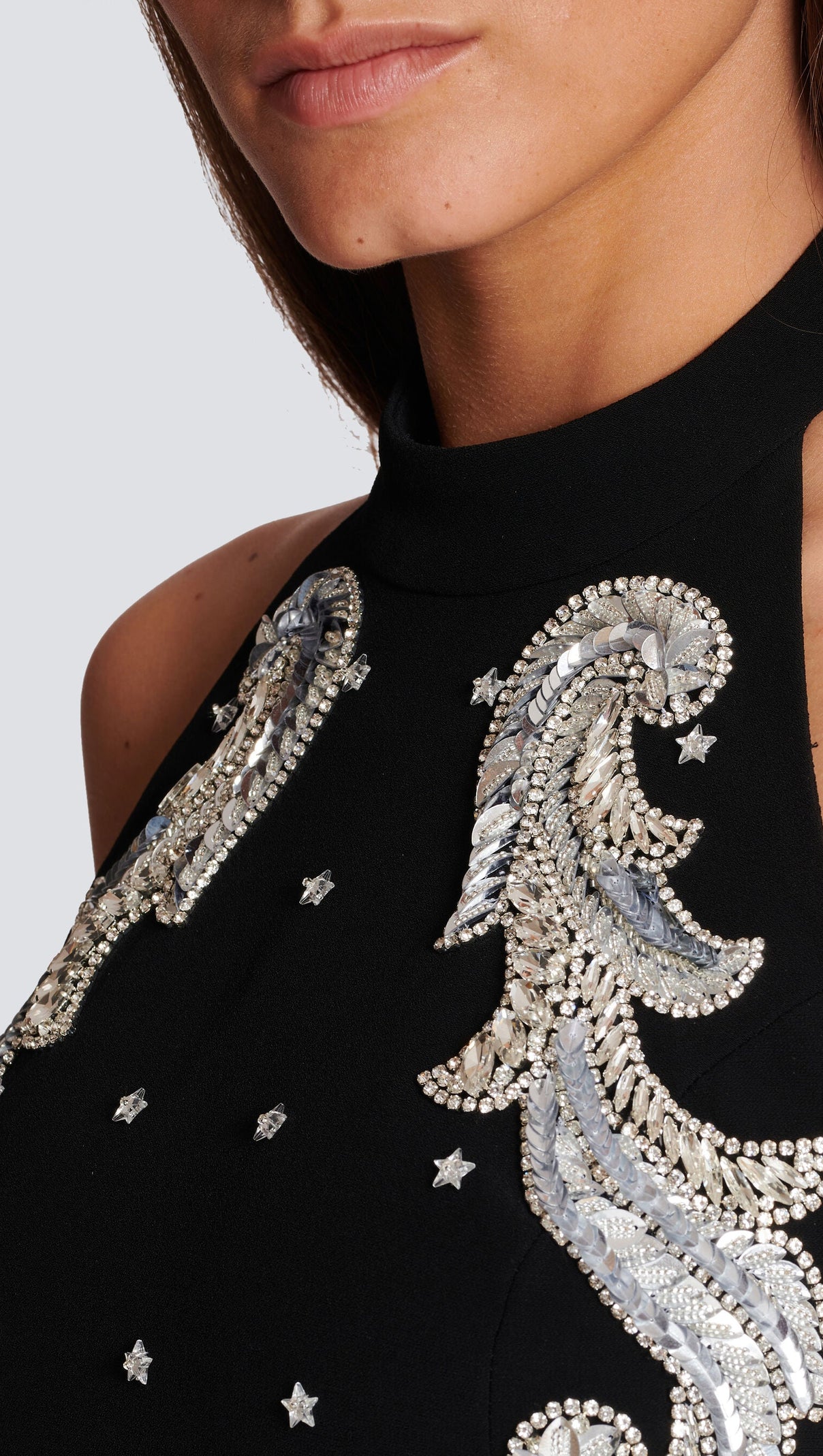 AIIZIE STARS EMBROIDERED BAROQUE MINI DRESS SET - product image