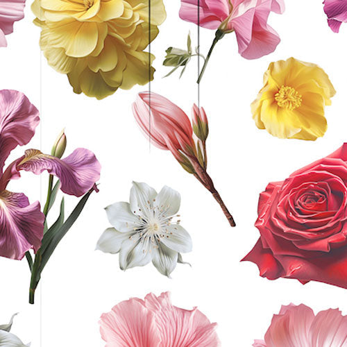 ABITO CORTO COLLAGE FLEUR CON MANICHE A SBUFFO VANESSA