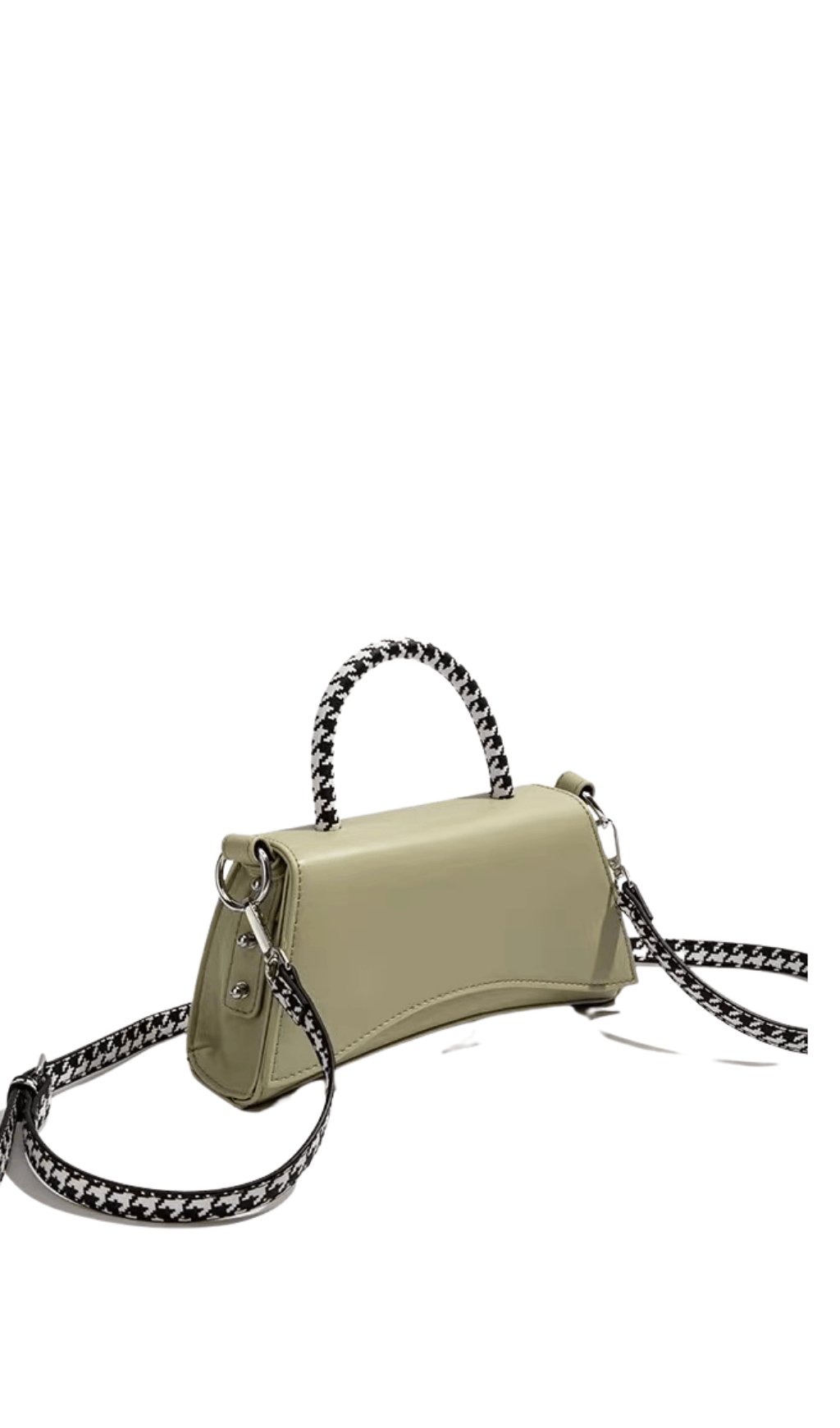 KONTRASTIERENDE SCHLICHTE HANDTASCHE IM SANDUHRFORMAT