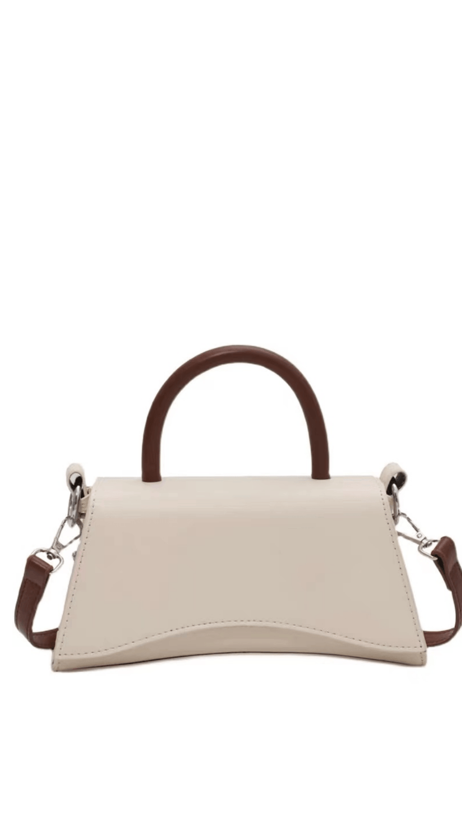 KONTRASTIERENDE SCHLICHTE HANDTASCHE IM SANDUHRFORMAT