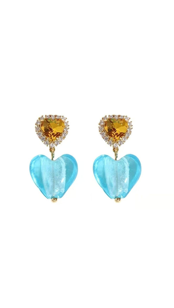 AIIZIE CRYSTAL HEART SHAPED EARRINGS - product image
