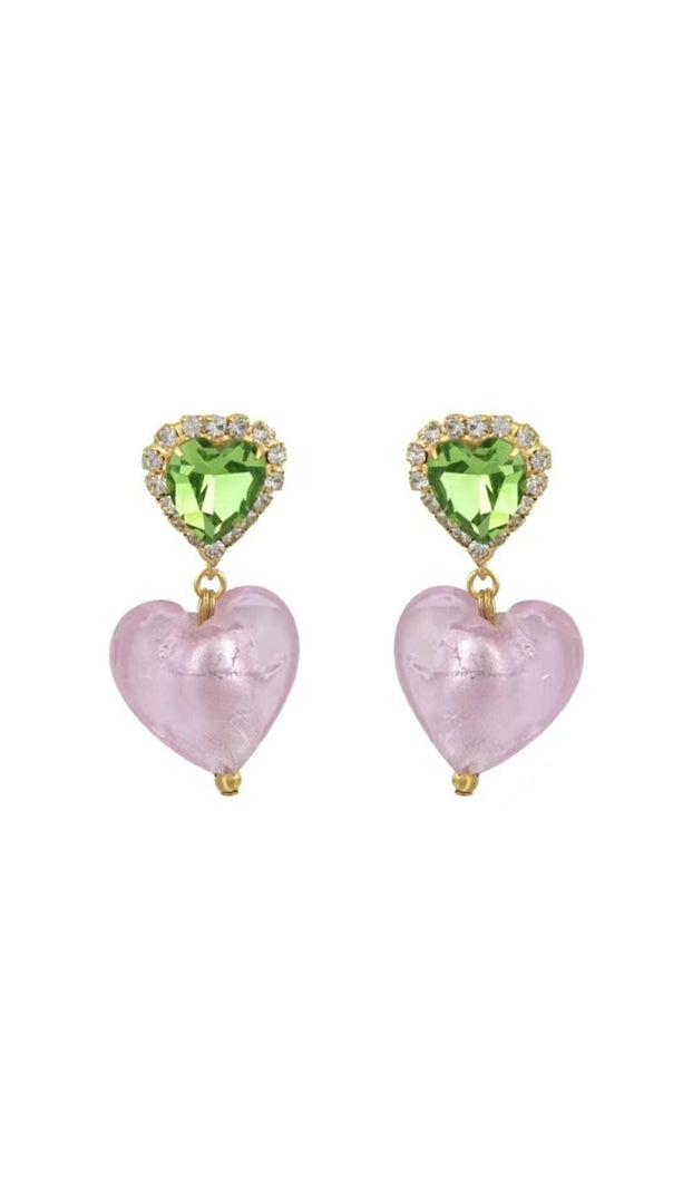AIIZIE CRYSTAL HEART SHAPED EARRINGS - product image