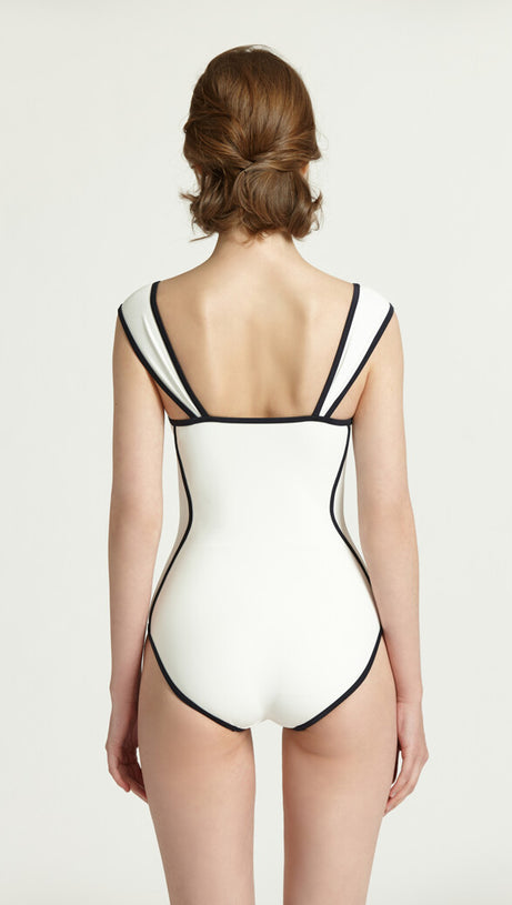 DARYA WHITE ONE-PIECE SWIMSUIT
