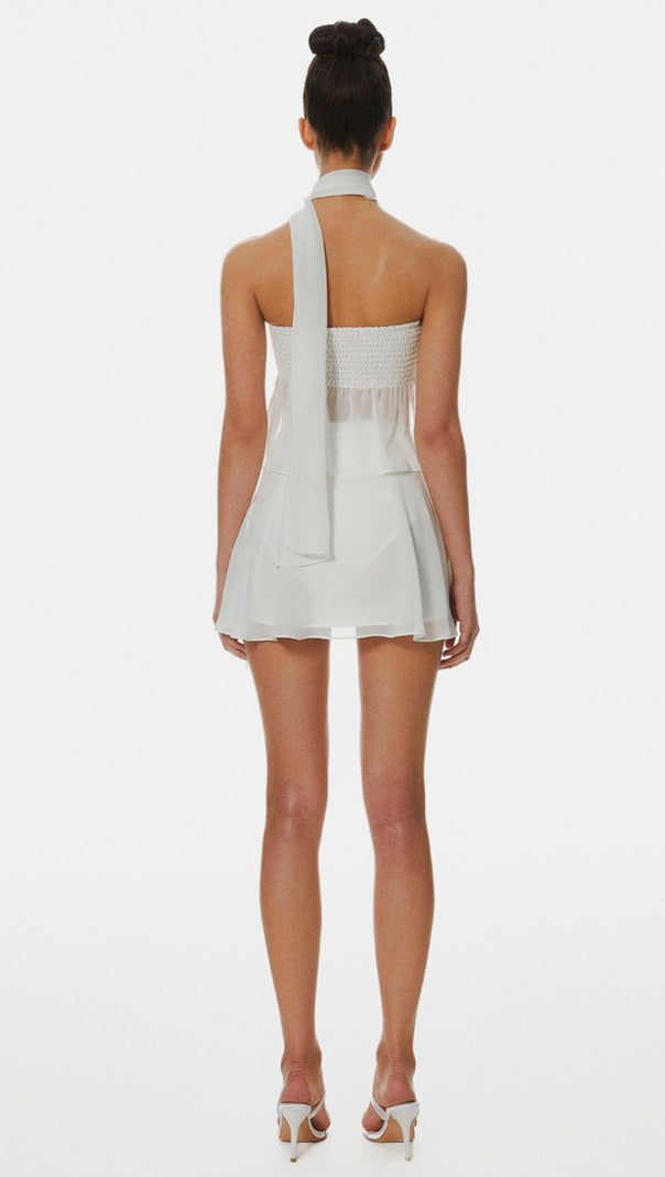 AIIZIE CABAU CHIFFON WRAP AROUND TOP - WHITE - product image