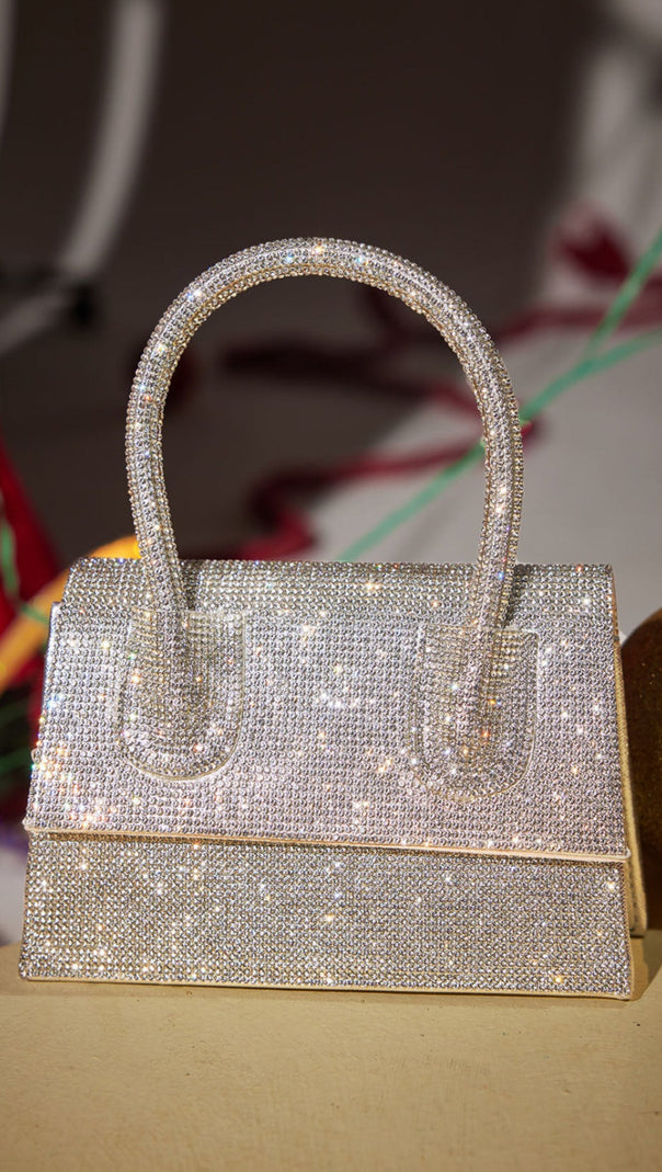 AIIZIE CRYSTAL CLUTCH IN SILVER - product image