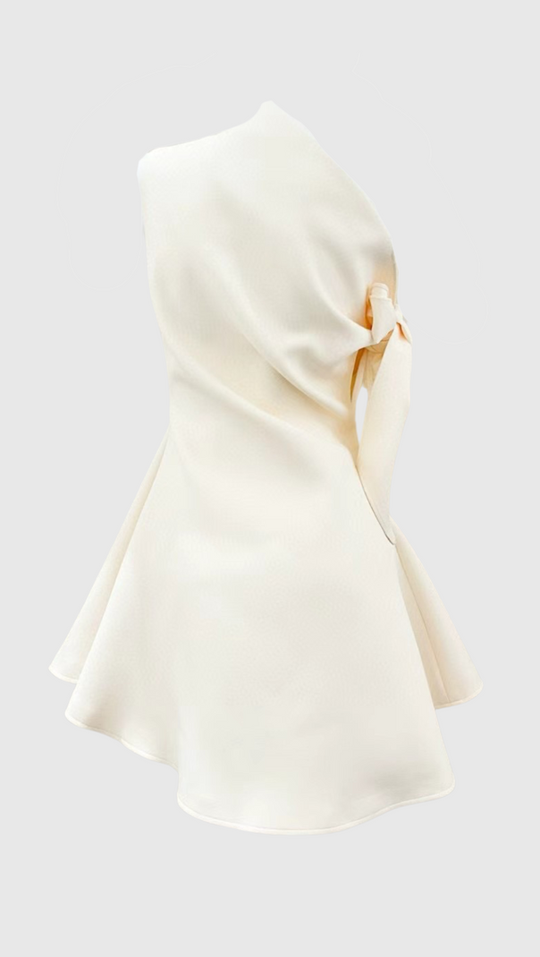 AIIZIE CALWA ASYMMETRIC ONE SHOULDER FLARE MINI DRESS - product image