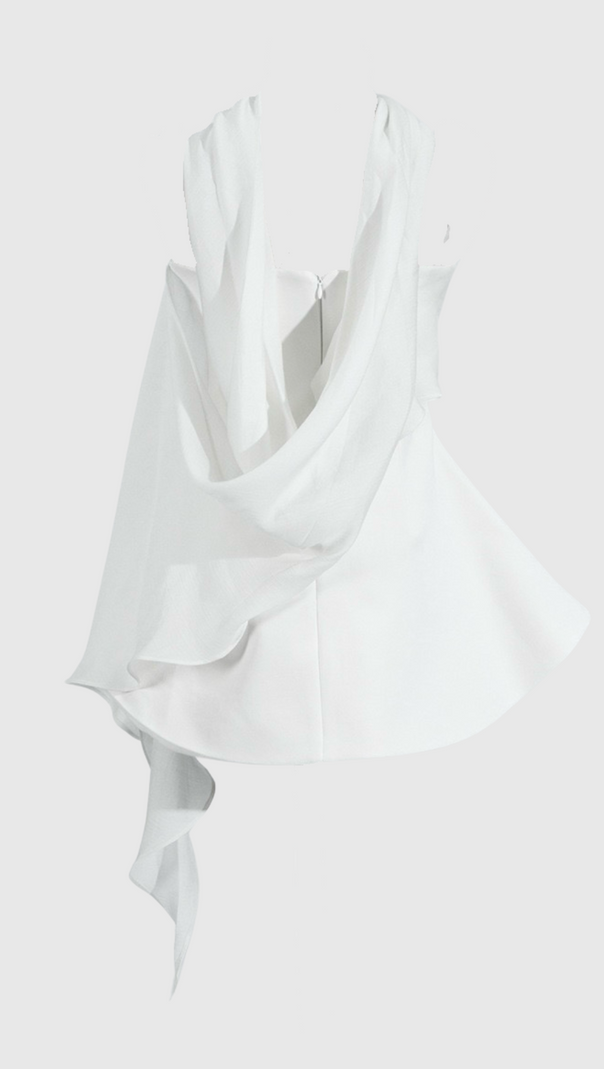 AIIZIE CALWA SCARF STRAPLESS FLARE MINI DRESS - product image