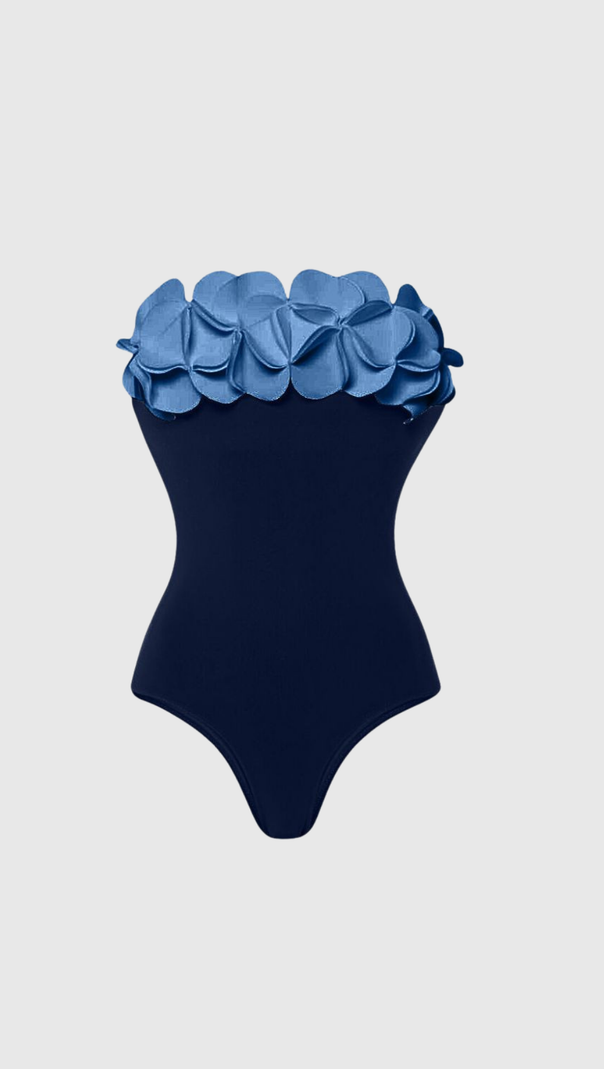 AIIZIE MARGUERITE FLOWER BODYCON SWIMSUIT - product image