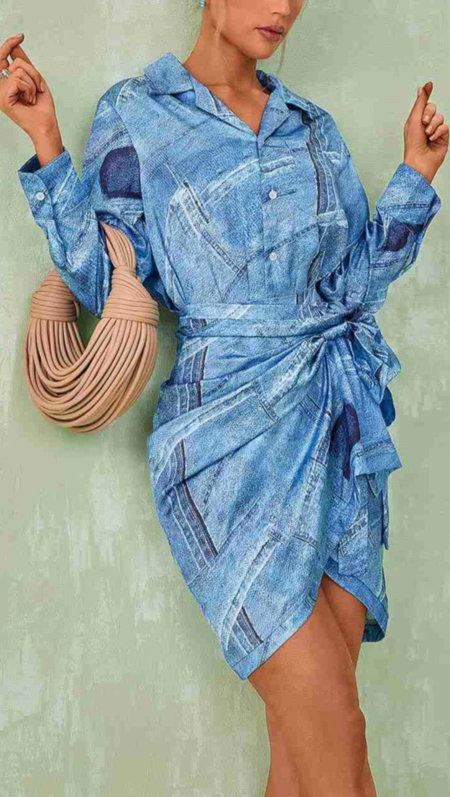 DOUBLE KNOT TOTE BAG IN APRICOT