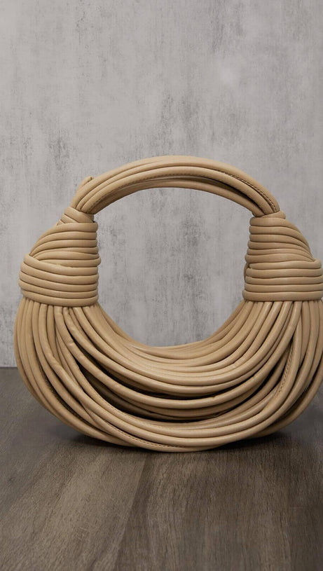 DOUBLE KNOT TOTE BAG IN APRICOT