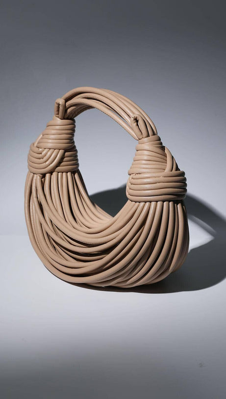 DOUBLE KNOT TOTE BAG IN APRICOT