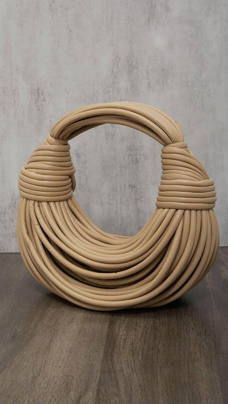 DOUBLE KNOT TOTE BAG IN APRICOT