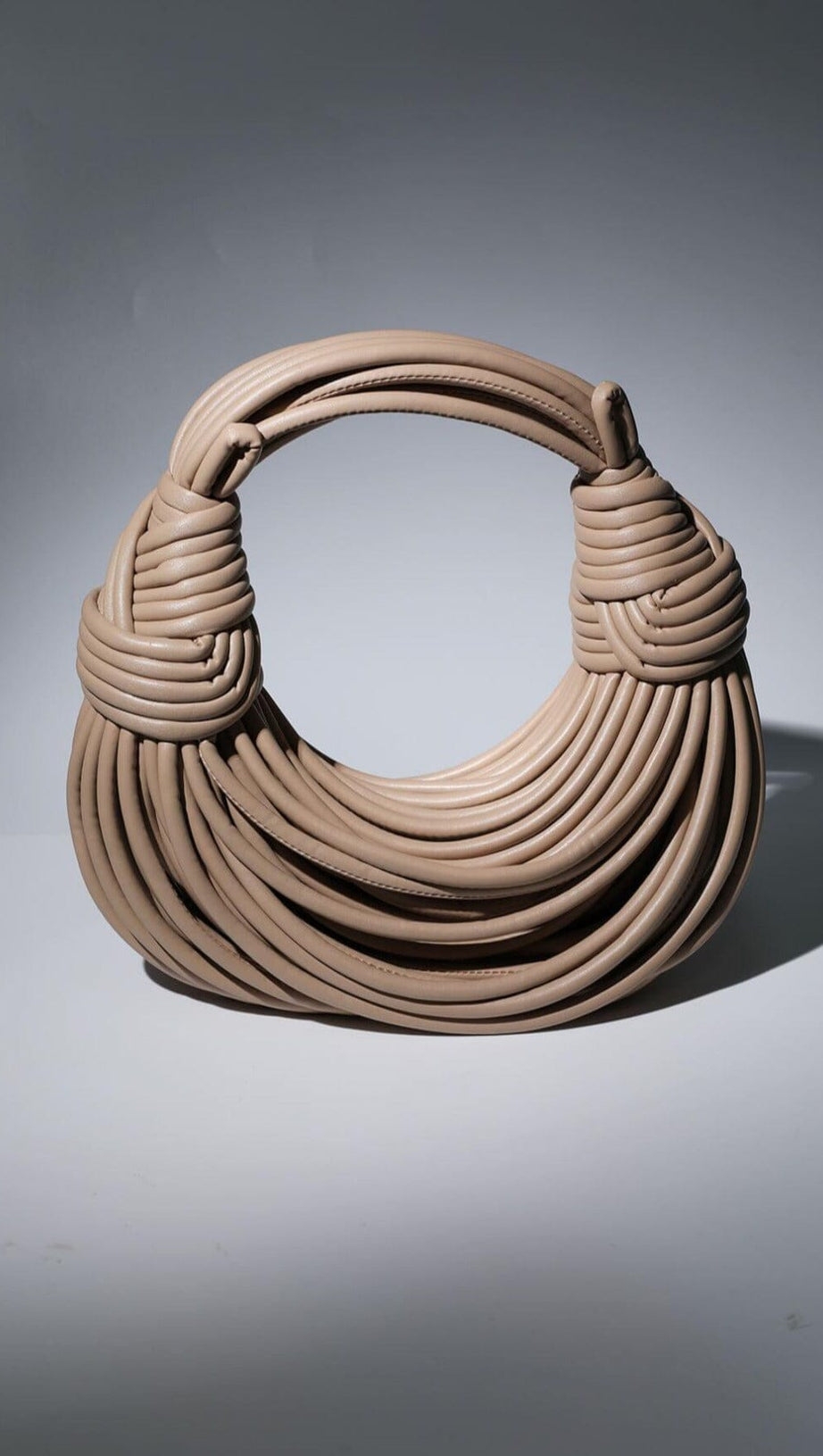 DOUBLE KNOT TOTE BAG IN APRICOT