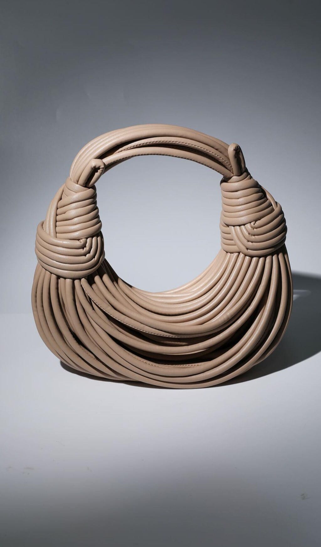 BORSA TOTE CON DOPPIO NODO IN ALBICOCCA 