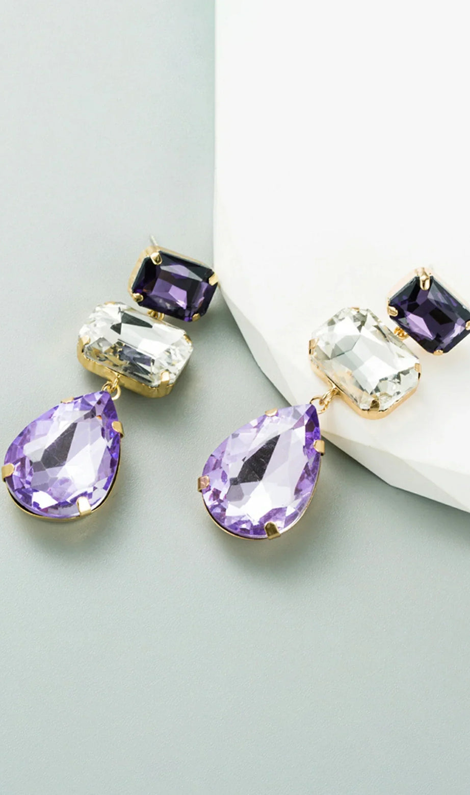 Orecchini con diamanti e cristalli Azalea