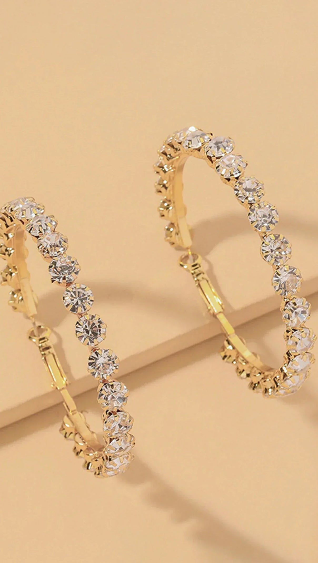 AIIZIE ANIYAH DIAMOND LARGE HOOP EARRINGS - product image