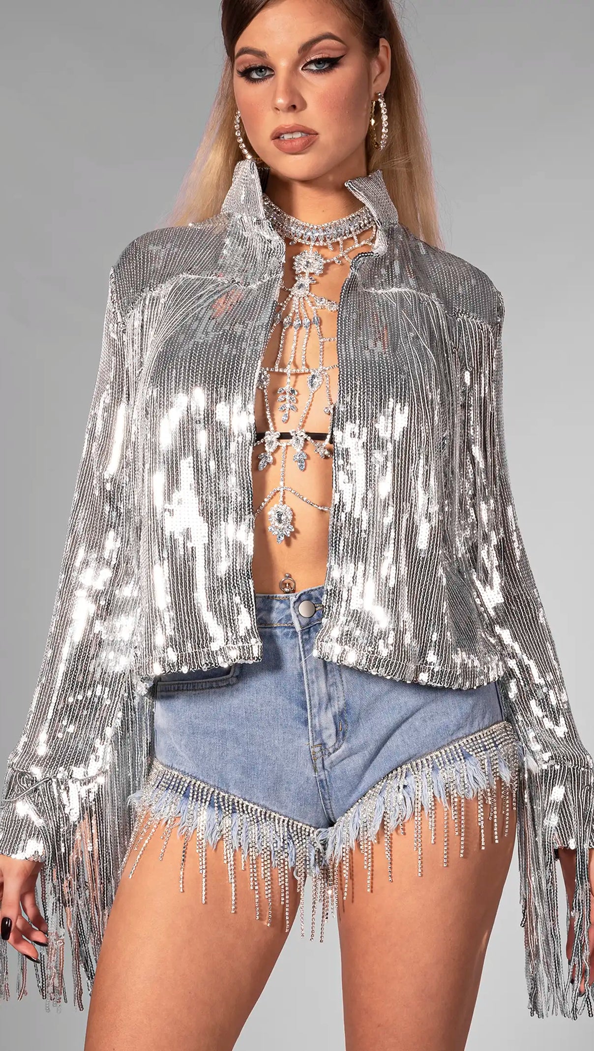AIIZIE BREIGHLYN SEQUIN SHORT OUTWEAR - product image