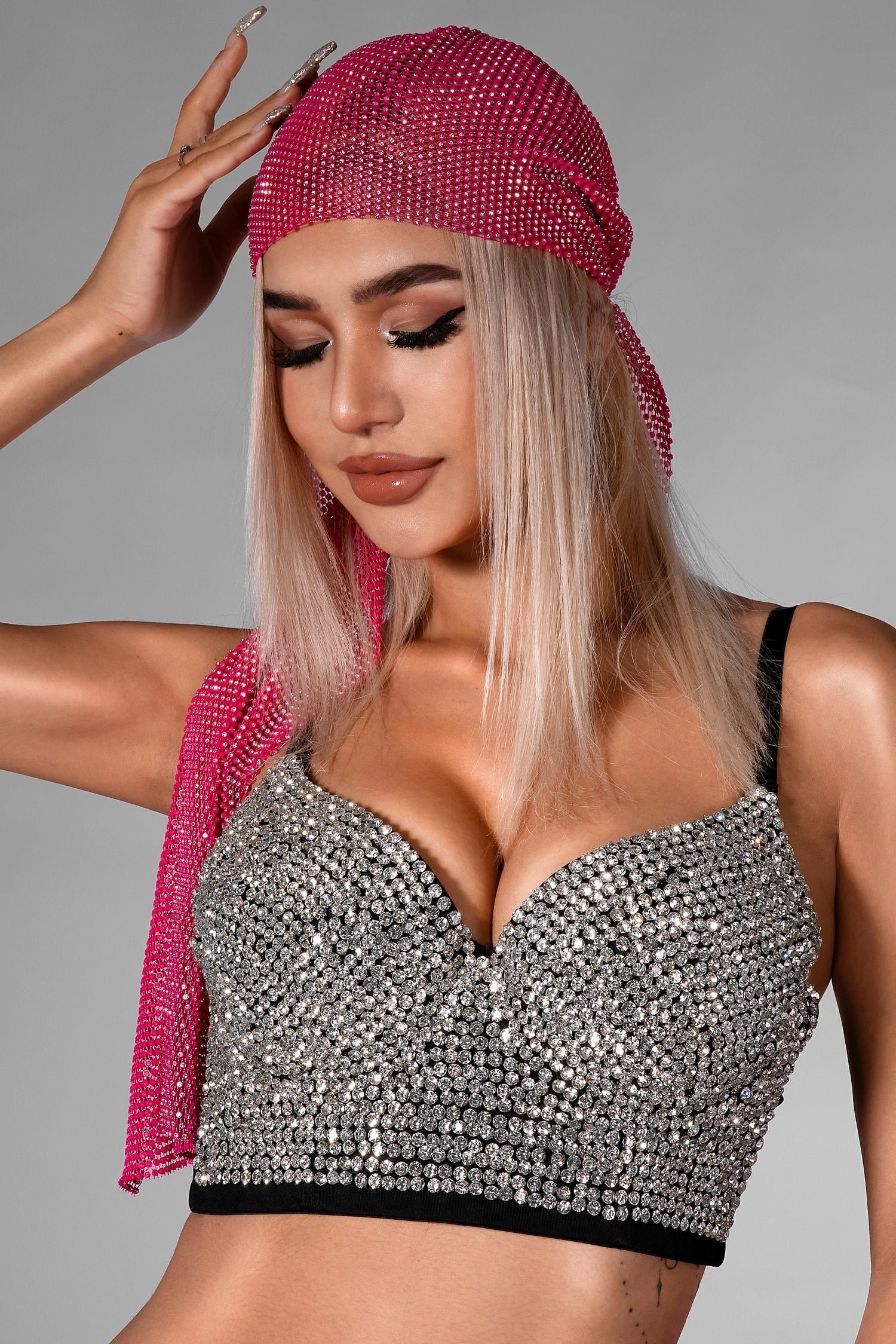 Brekken – Strass-Haarband mit langem Schwanz