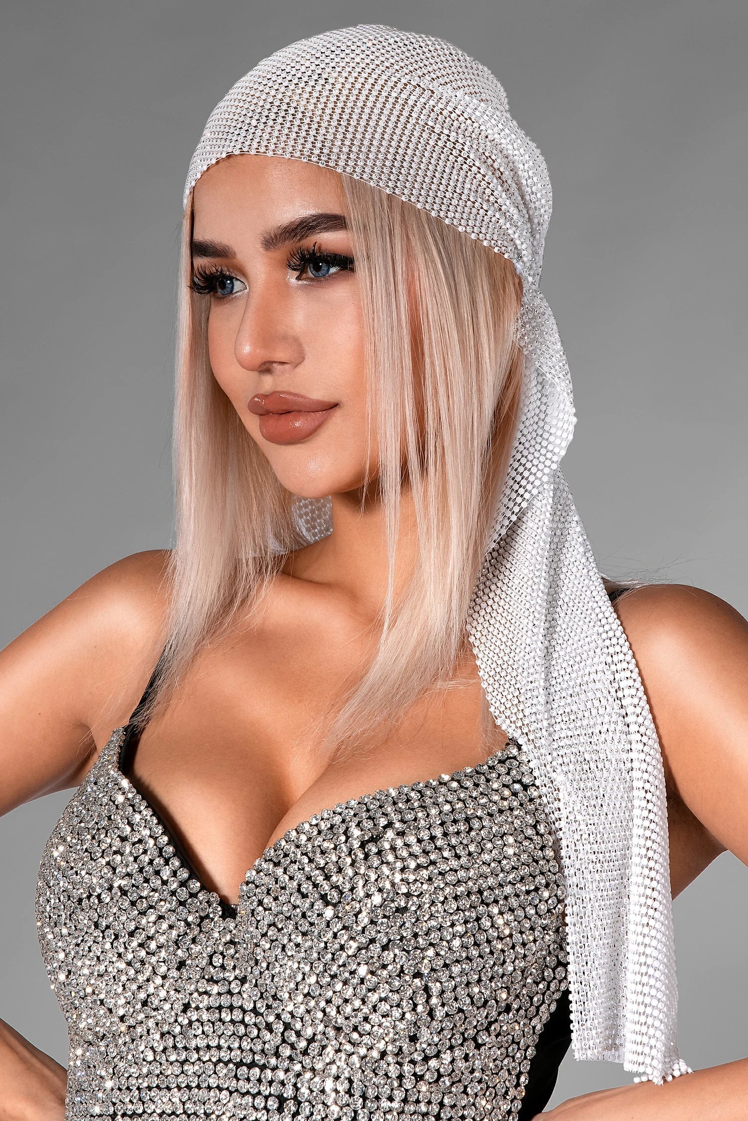 Brekken – Strass-Haarband mit langem Schwanz