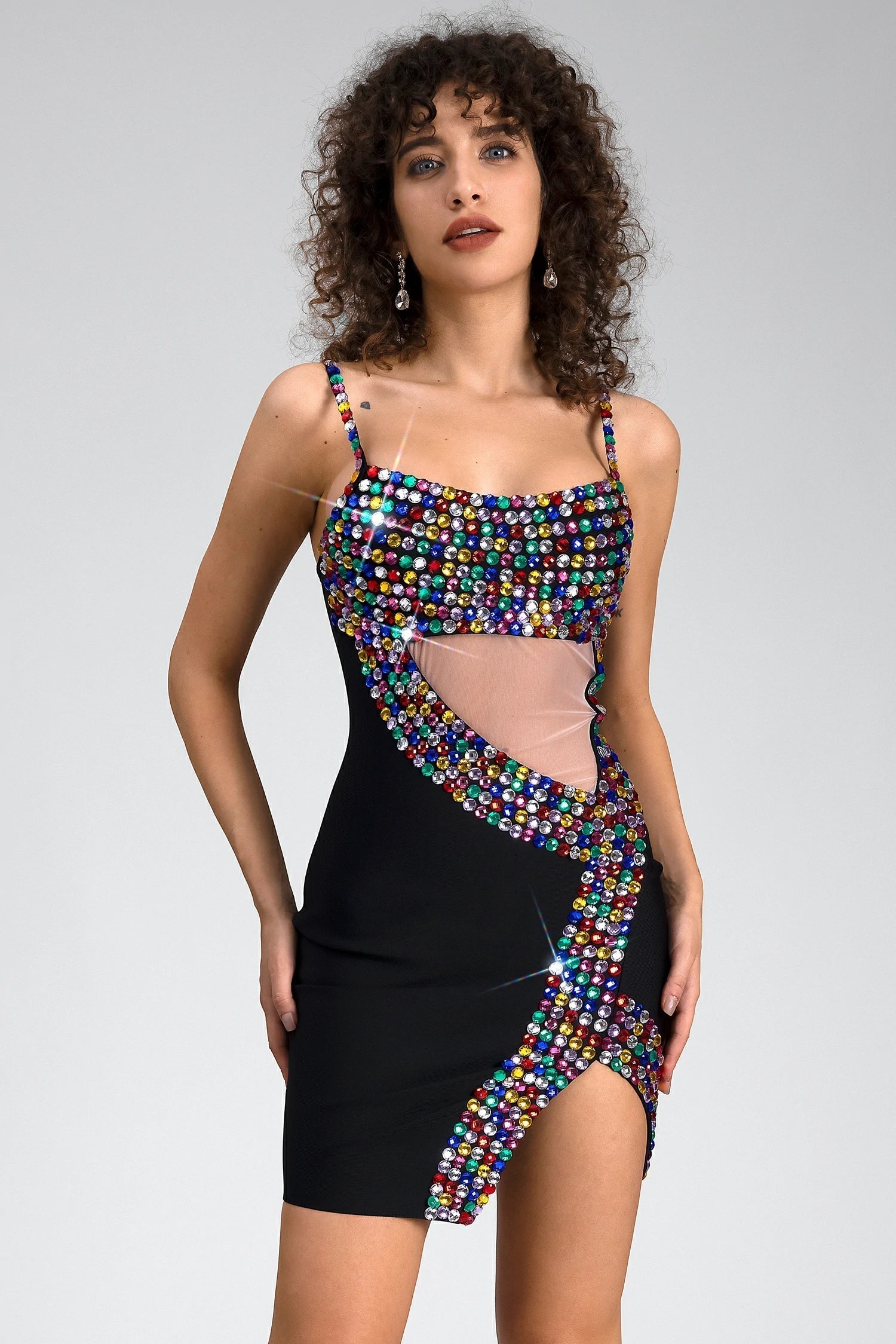 Diamond Mesh Glitter Dress