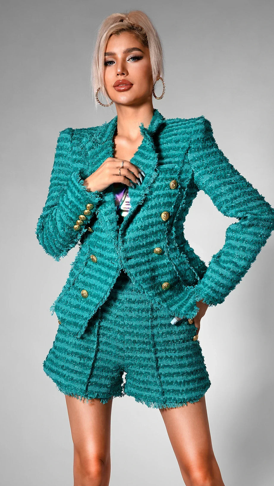 BRIARLEIGH DOUBLE BUTTON TWEED 2 PIECE SET