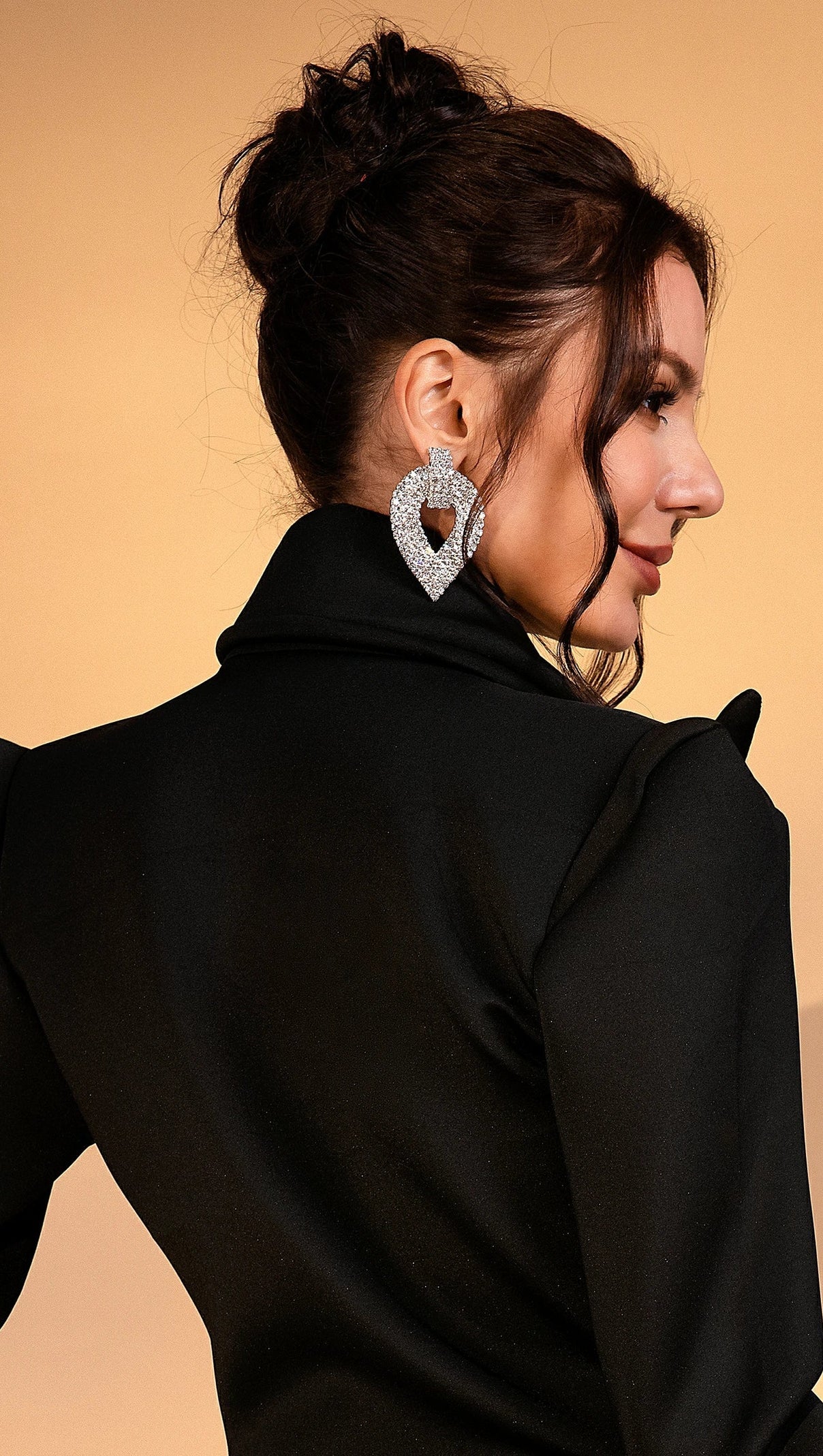 AIIZIE HENNA DIAMOND HEART EARRINGS - product image