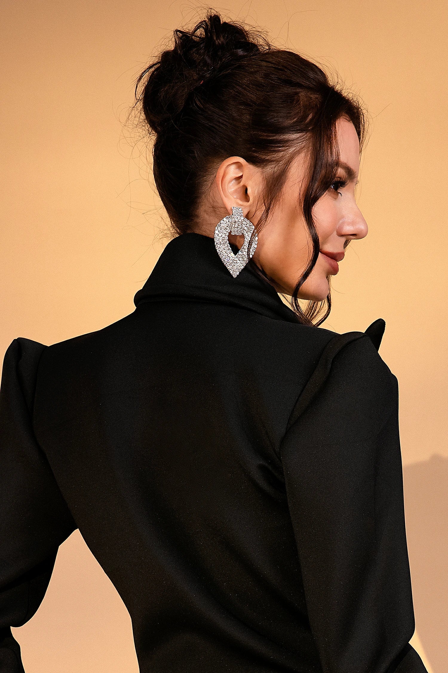 Henna-Diamant-Herz-Ohrringe