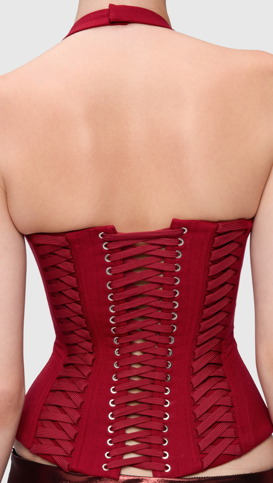 CELLEEN HALTER LACE UP CORSET TOP