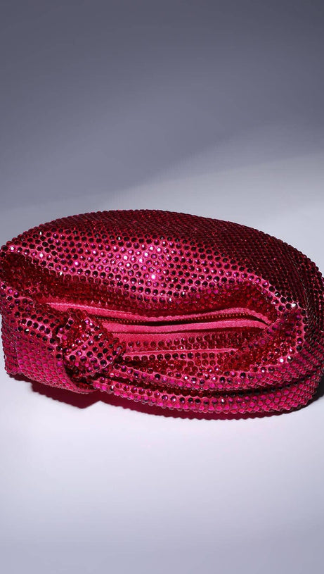 EMBELLISHED TOTE BAG IN HOT PINK
