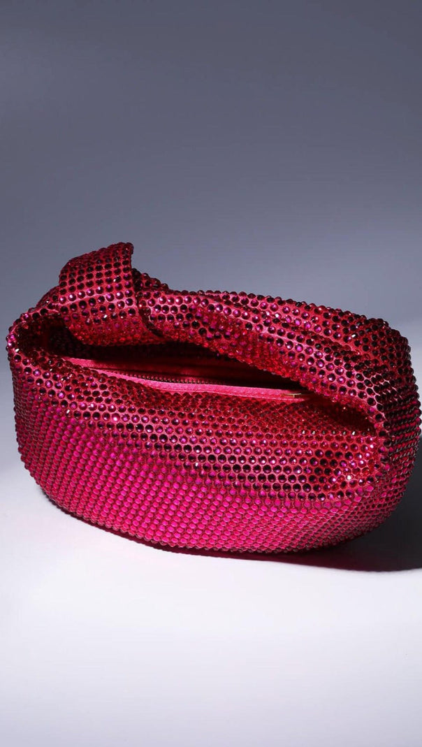 AIIZIE EMBELLISHED TOTE BAG IN HOT PINK - product image