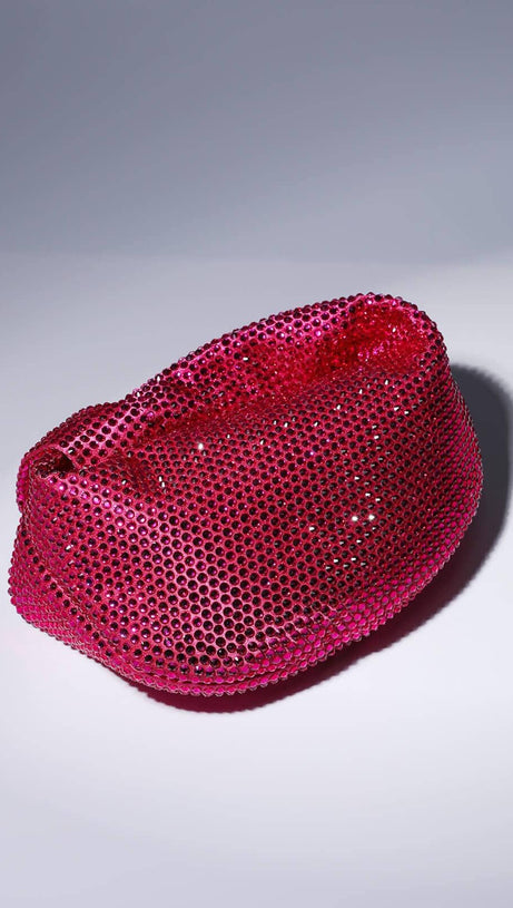 EMBELLISHED TOTE BAG IN HOT PINK
