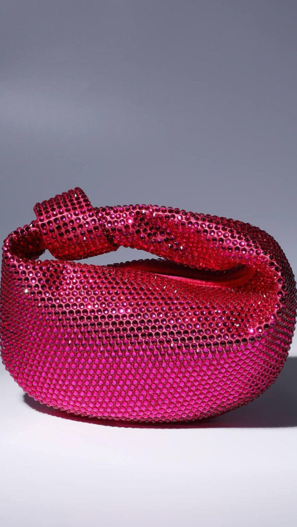 AIIZIE EMBELLISHED TOTE BAG IN HOT PINK - product image