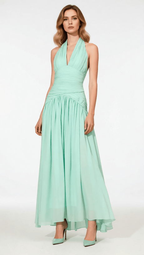 ILSE HALTER MAXI DRESS | EFFORTLESSLY ELEGANT GOWN FOR WEDDINGS & SPECIAL OCCASIONS