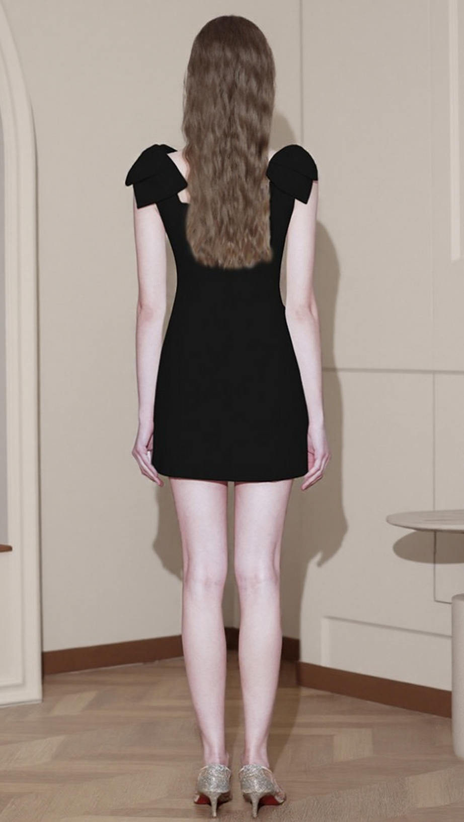 BOW STRAP MINI DRESS